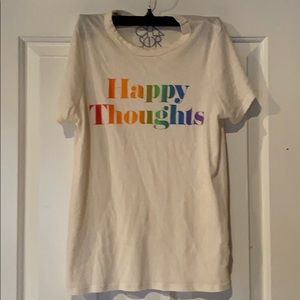Chaser “happy thoughts” cream t/shirt size small